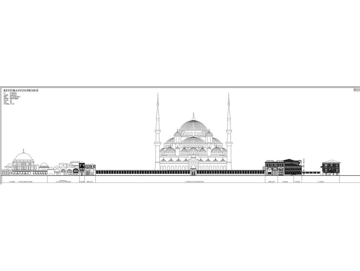 Sultanahmet Külliyesi çizimleri
